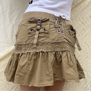mini corset cargo skirt